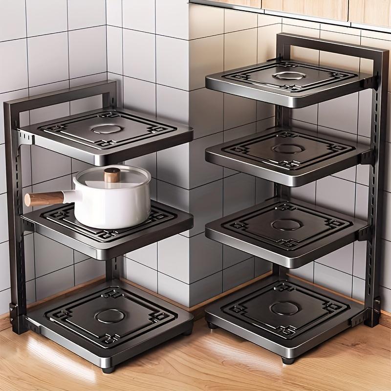 Kitchen Cabinet Pots And Pans Heavy Duty Multi-layer Adjustable Storage Rack