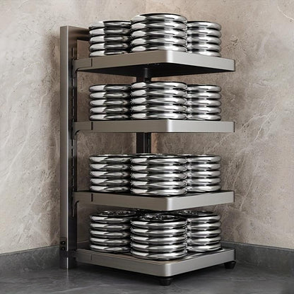 Kitchen Cabinet Pots And Pans Heavy Duty Multi-layer Adjustable Storage Rack